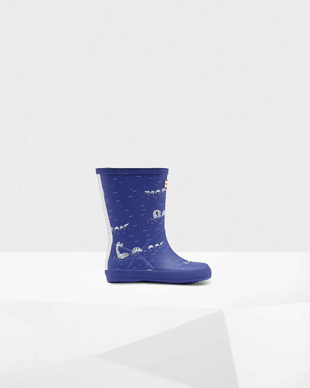 Bottes de Pluie Hunter Original First Classic Nessie Print Enfant Bleu XHOYGAB-01